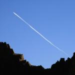 Trails over Arcadia Beach