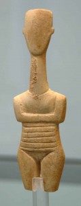 Cycladic female figurine from 3rd millenary B.C.