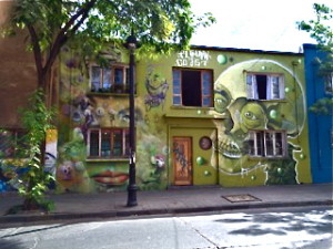 Mural in Santiago by Willa Childress